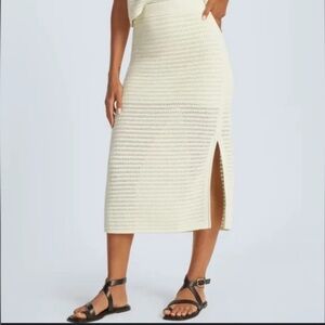 Elegant Cream Knit Skirt by Everlane